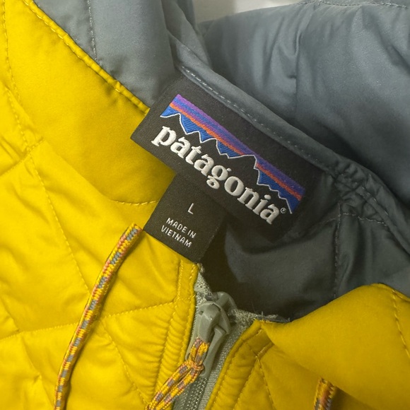 Patagonia Men’s Mustard Quilted Puffer Jacket - Picture 2 of 2